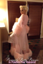 *Preciously Pretty Princess in Powder Pink Marabou!* ~ Hollywood Blonde Pink Fluffy Fluff Glamour VIDEO!